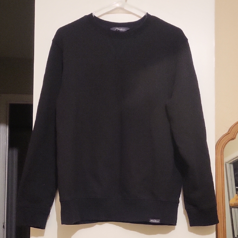 Eddie Bauer Men's Black Crewneck Sweater
